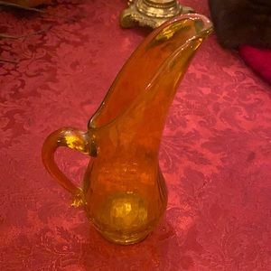 Mid century glass pitcher